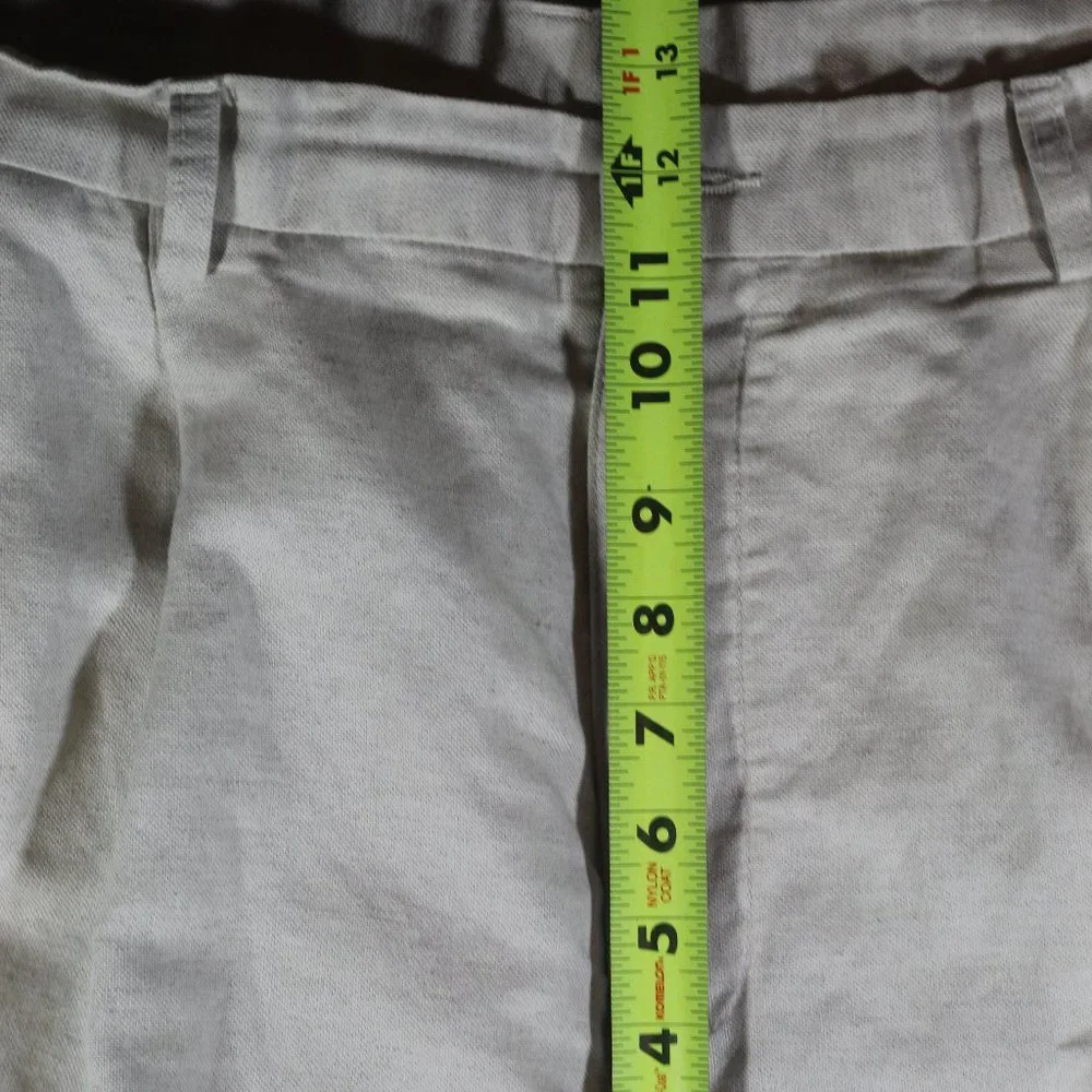 Roundtree and Yorke Men's 36x32 Cream-colored Linen/Cotton Blend Pants